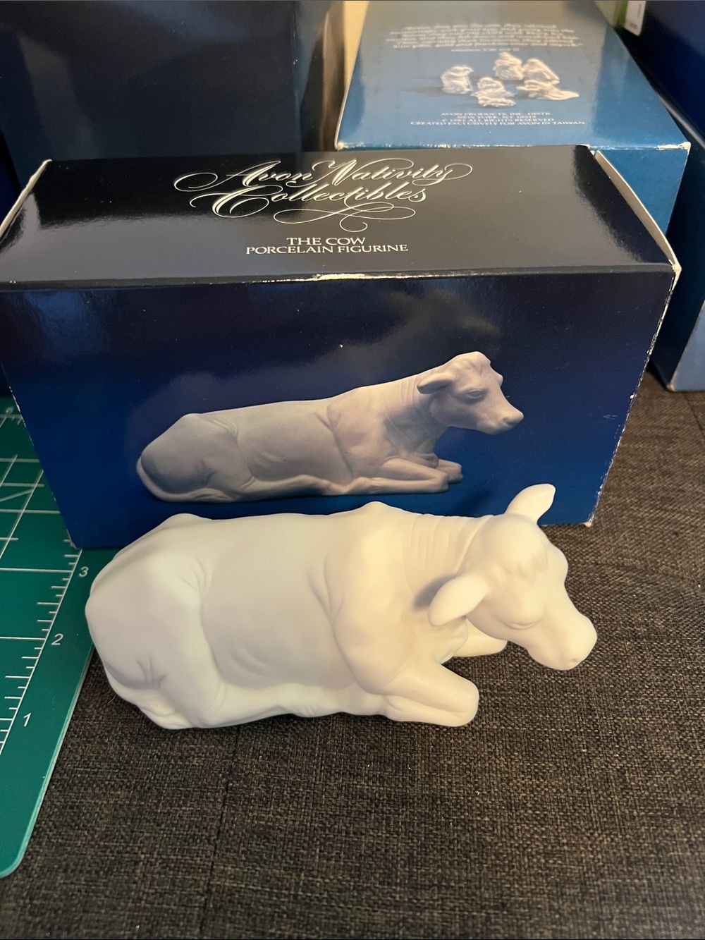 Avon 1987 Natively Collectibles 'The Cow' Porcelain Figurine - White